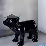 Дизайнерский журнальный стол с основанием в виде собаки Tufetic варинант исполнения - 1 | Loft Concept в Новосибирске