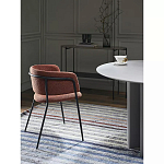 Стул полукруглый мягкий с буклированной обивкой Chair with Boucle Upholstery варинант исполнения - 4 | Loft Concept в Новосибирске