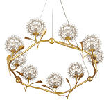 Люстра круглая с декором в виде цветков одуванчика Hanging Dandelion варинант исполнения - 3 | Loft Concept в Новосибирске