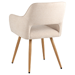 Стул в рогожке бежевого цвета NEASAN STOOL варинант исполнения - 4 | Loft Concept в Новосибирске