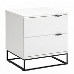Тумба прикроватная белая с ящиками Strict Lines варинант исполнения - 1 | Loft Concept в Новосибирске