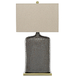 Настольная лампа керамическая с тканевым прямоугольным абажуром Flask варинант исполнения - 4 | Loft Concept в Новосибирске