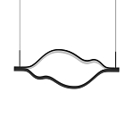Подвесной светильник волнообразный изогнутый черного цвета 4000К Spiral Lighting варинант исполнения - 1 | Loft Concept в Новосибирске