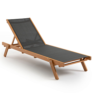 Шезлонг из текстиля и эвкалипта Power of Nature