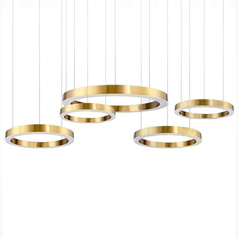 Люстра Light Ring Horizontal Латунь Глянцевое золото Латунь в Новосибирске | Loft Concept 
