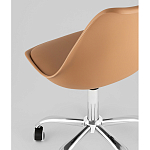 Офисный стул на металлическом основании EGGERY Brown пластик варинант исполнения - 3 | Loft Concept в Новосибирске