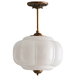 Подвесной светильник с абажуром из молочного стекла Vintage Charm варинант исполнения - 1 | Loft Concept в Новосибирске