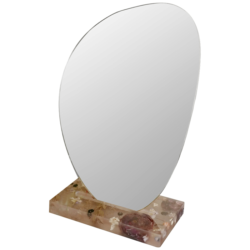 Настольное зеркало с подставкой из эпоксидной смолы с цветами Epoxy Resin Flowers Mirror Розовый Зеркало Настольное зеркало с подставкой из эпоксидной смолы с цветами Epoxy Resin Flowers Mirror Розовый Зеркало в Новосибирске | Loft Concept