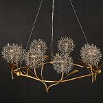 Люстра круглая с декором в виде цветков одуванчика Hanging Dandelion варинант исполнения - 5 | Loft Concept в Новосибирске