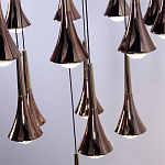 Люстра светодиодная с акриловыми конусообразными плафономи розовое золото Astra 60   варинант исполнения - 3 | Loft Concept в Новосибирске