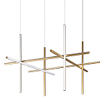 Люстра с 6-ю цилиндрическими плафонами на тонких тросах Trumpet tube варинант исполнения - 1 | Loft Concept в Новосибирске