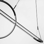 Светодиодная люстра Black LED Circle and Oval Lamp варинант исполнения - 5 | Loft Concept в Новосибирске