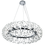 Круглая подвесная люстра Crystal Dandelions Chrome Chandelier варинант исполнения - 4 | Loft Concept в Новосибирске
