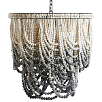 Двухъярусная люстра украшенная круглыми бусинами Gradient Chandelier Grey White варинант исполнения - 1 | Loft Concept в Новосибирске