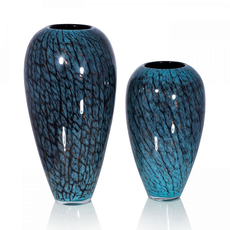 Стеклянная ваза Chrysalis Бирюзовый в Новосибирске | Loft Concept 