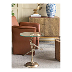 Столик с круглой стеклянной столешницей и корпусом в виде двух павлинов на ветке Table Two Peacocks варинант исполнения - 9 | Loft Concept в Новосибирске