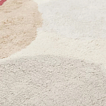 Ковер из хлопка с абстрактным принтом бежевого цвета Elysian Flow Blush варинант исполнения - 3 | Loft Concept в Новосибирске