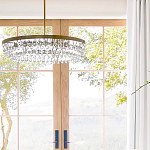 Люстра круглая с подвесками в форме стеклянных капель Glass Rain варинант исполнения - 5 | Loft Concept в Новосибирске