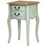 Прикроватная тумба из массива березы светло-бирюзовая Montmartre Provence Bedside Table варинант исполнения - 1 | Loft Concept в Новосибирске