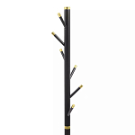 Напольная вешалка чёрная с золотистыми элементами Branches Hangers варинант исполнения - 2 | Loft Concept в Новосибирске