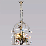 Люстра в виде клетки с цветами Flower Cell варинант исполнения - 3 | Loft Concept в Новосибирске