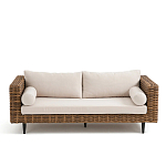 Трехместный садовый диван из плетеного пластика Matteo варинант исполнения - 6 | Loft Concept в Новосибирске