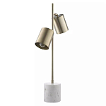 Настольная лампа золотистая на белом мраморном основании Streams of Light варинант исполнения - 3 | Loft Concept в Новосибирске