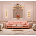 Люстра кольцевая с текстурной огранкой Reflection of Reality варинант исполнения - 3 | Loft Concept в Новосибирске