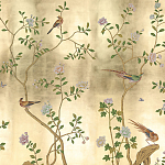 Обои ручная роспись Badminton Deep Rich Gold gilded paper варинант исполнения - 2 | Loft Concept в Новосибирске