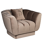 Дизайнерское кресло мягкое из серого велюра Serenity варинант исполнения - 1 | Loft Concept в Новосибирске