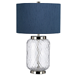 Настольная лампа с цилиндрическим абажуром и прозрачным стеклянным основанием Quintiesse варинант исполнения - 7 | Loft Concept в Новосибирске