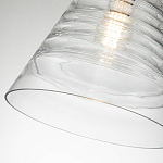 Подвесной светильник с прозрачным рельефным стеклянным плафоном в форме конуса Feiss варинант исполнения - 3 | Loft Concept в Новосибирске