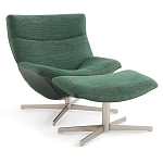 Кресло вращающееся с подставкой для ног зеленое Verdante варинант исполнения - 1 | Loft Concept в Новосибирске