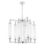 Люстра с 8-ю прозрачными цилиндрическими плафонами Jeanette варинант исполнения - 2 | Loft Concept в Новосибирске