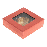 Зеркало карманное складное круглое из натурального камня Оникс в подарочной упаковке Silver Stone Mirrors варинант исполнения - 4 | Loft Concept в Новосибирске