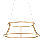 Люстра золотого цвета с 2-мя светодиодными кольцами Eurofase варинант исполнения - 1 | Loft Concept в Новосибирске