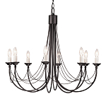 Люстра черного цвета ручной работы с канделябрами и переплетенной проволочной драпировкой Elstead Lighting варинант исполнения - 5 | Loft Concept в Новосибирске