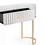 Консоль овальная на золотистых фигруных ножках Wall Console варинант исполнения - 3 | Loft Concept в Новосибирске