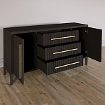 Буфет Primo с тремя ящиками и двумя фасадами Темный орех варинант исполнения - 5 | Loft Concept в Новосибирске