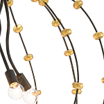 Люстра в форме шара с золотыми элементами на чёрном каркасе Arced Lines варинант исполнения - 1 | Loft Concept в Новосибирске