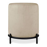 Банкетка овальная бежевый велюр на 4-х металлических ножках черного цвета SANJAY варинант исполнения - 3 | Loft Concept в Новосибирске