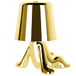 Настольная лампа фигурная золотого цвета с гладким абажуром Высота 17 см Sophia варинант исполнения - 6 | Loft Concept в Новосибирске