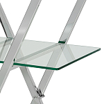 Стеллаж со стеклянными полками на стальном каркасе X-ray варинант исполнения - 4 | Loft Concept в Новосибирске