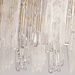 Люстра круглая с прозрачными стержнями разной длины Textured Glass Chandelier варинант исполнения - 8 | Loft Concept в Новосибирске