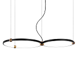 Люстра подвесная светодиодная черный металл Ring Horizontal варинант исполнения - 8 | Loft Concept в Новосибирске