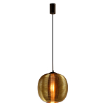 Подвесной светильник со стеклянным рельефным плафоном золото Perforated Glass 25 варинант исполнения - 2 | Loft Concept в Новосибирске