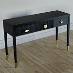 Дизайнерский Письменный стол Elsa Dreams Black с тремя ящиками варинант исполнения - 3 | Loft Concept в Новосибирске
