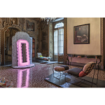 Дизайнерское разноцветное кресло на металлическом каркасе с подставкой для ног Poltronova Plasma Armchair варинант исполнения - 15 | Loft Concept в Новосибирске