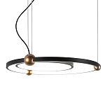 Люстра подвесная светодиодная черный металл Ring Horizontal варинант исполнения - 1 | Loft Concept в Новосибирске