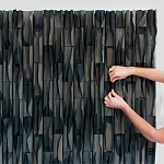 Современное Объемное Панно на стену Horizontal rhythmic waves варинант исполнения - 2 | Loft Concept в Новосибирске